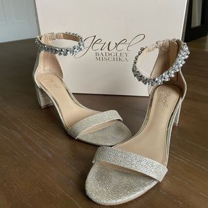 Jewel Badgley Mischka Block Heel Sandals